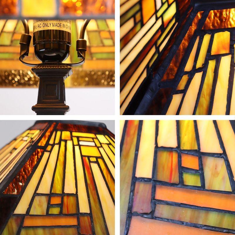 Chloe Lighting Innes Mission Tiffany-Style Blackish Bronze 1 Light Table Lamp 12" Wide