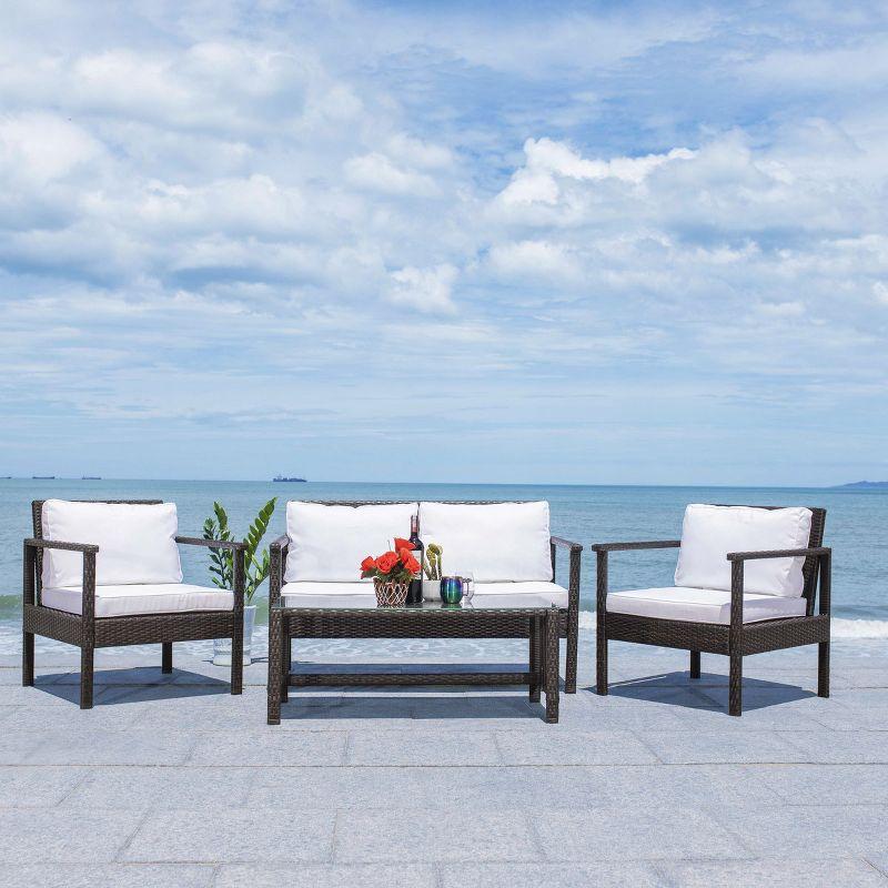 Garnen 4 Piece Patio Outdoor Living Set  - Safavieh