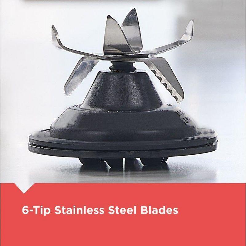 PowerXL BLACK+DECKER Ice Crush Blender With 56 Ounce (7 Cup) Perfectpour Plastic Jar, Powerful 6-Tip Stainless Steel Blade, 8-Speeds Plus Pulse, 750 Peak Watts Of Power