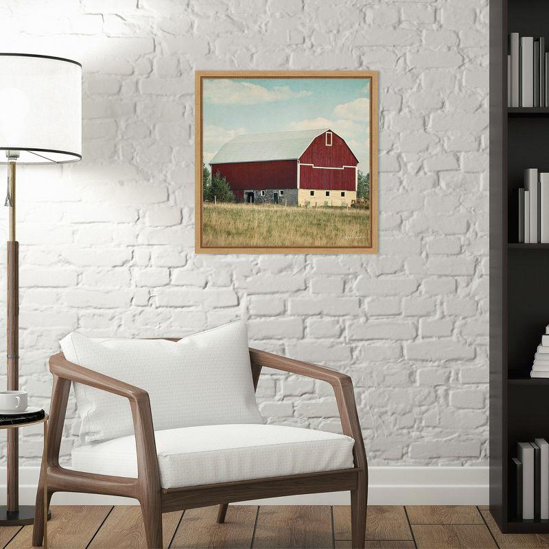 Amanti Art Blissful Country VI Crop (Barn) by Elizabeth Urquhart Canvas Wall Art Print Framed 16-in. x 16-in.