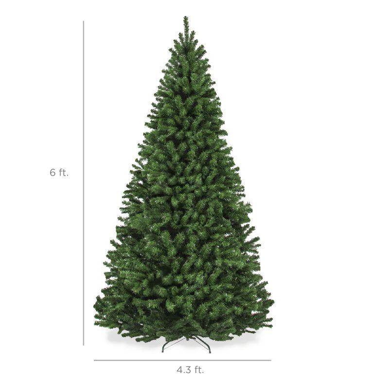 6ft Green Spruce Artificial Christmas Tree with Metal Base