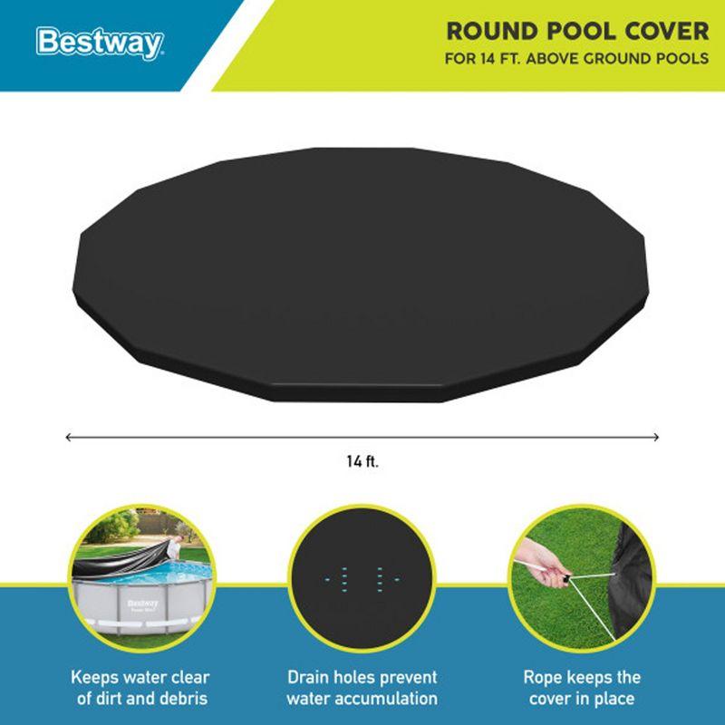 Bestway Bestway Flowclear Round 14' Pool Cover for Above Ground Frame Pools (Cover Only)