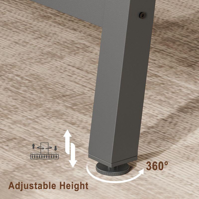 Industrial Dining Table for 6~8 People, 78.7" Long Rectangle Dining Tables, Wooden Kitchen Table