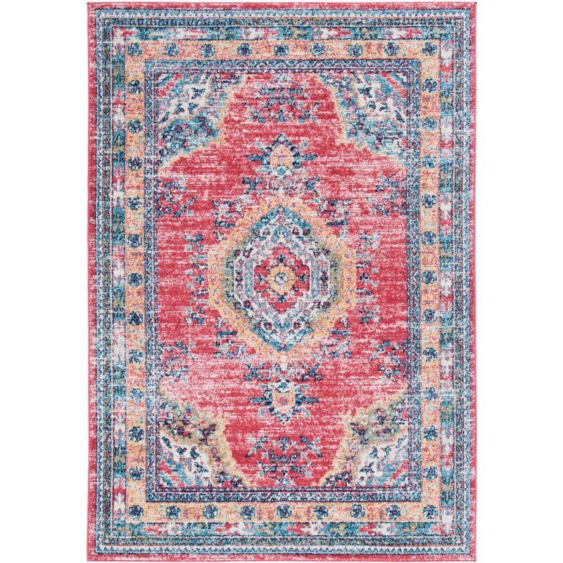 Light Blue Elegance 4' x 6' Hand-Knotted Synthetic Area Rug