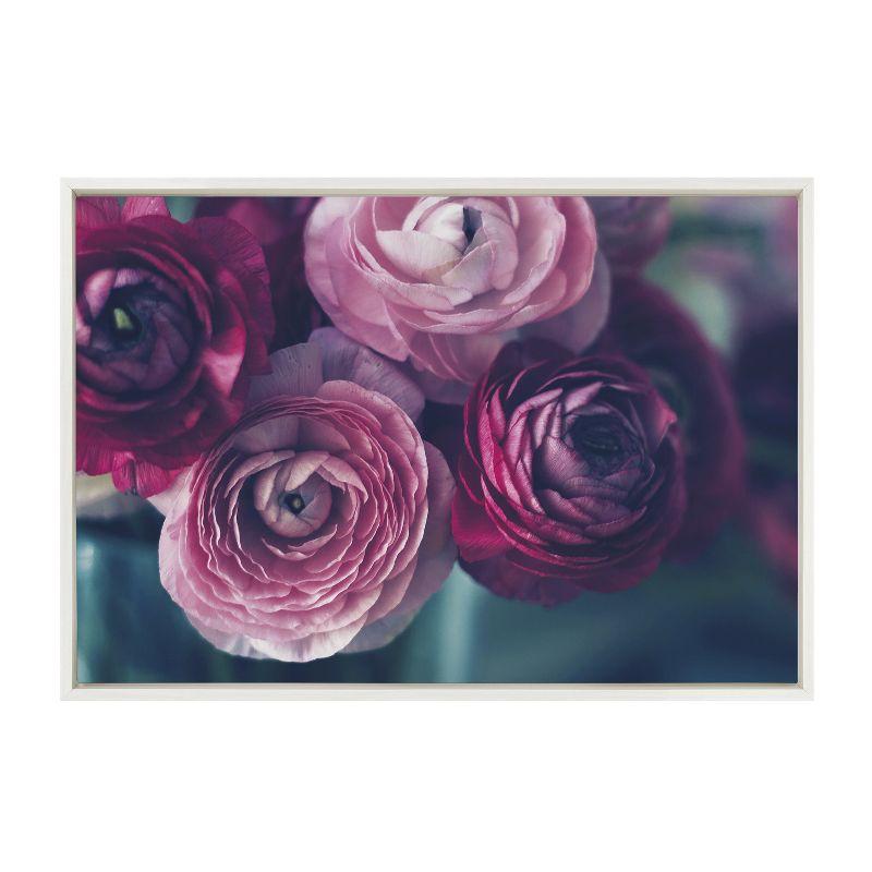 Floral Blooms Framed Canvas Print, 23x33, White