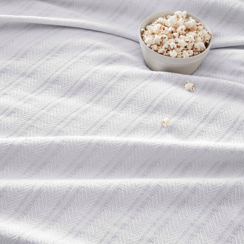 Vellux Vellux 100% Cotton Blanket - Soft, Breathable, Cozy & Lightweight Thermal Blanket  All-Season Blanket Perfect for Layering Bed, Couch & Sofa - Hotel Quality