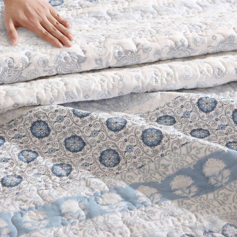 4pc Bexley Quilt Bedding Set Blue - Stone Cottage