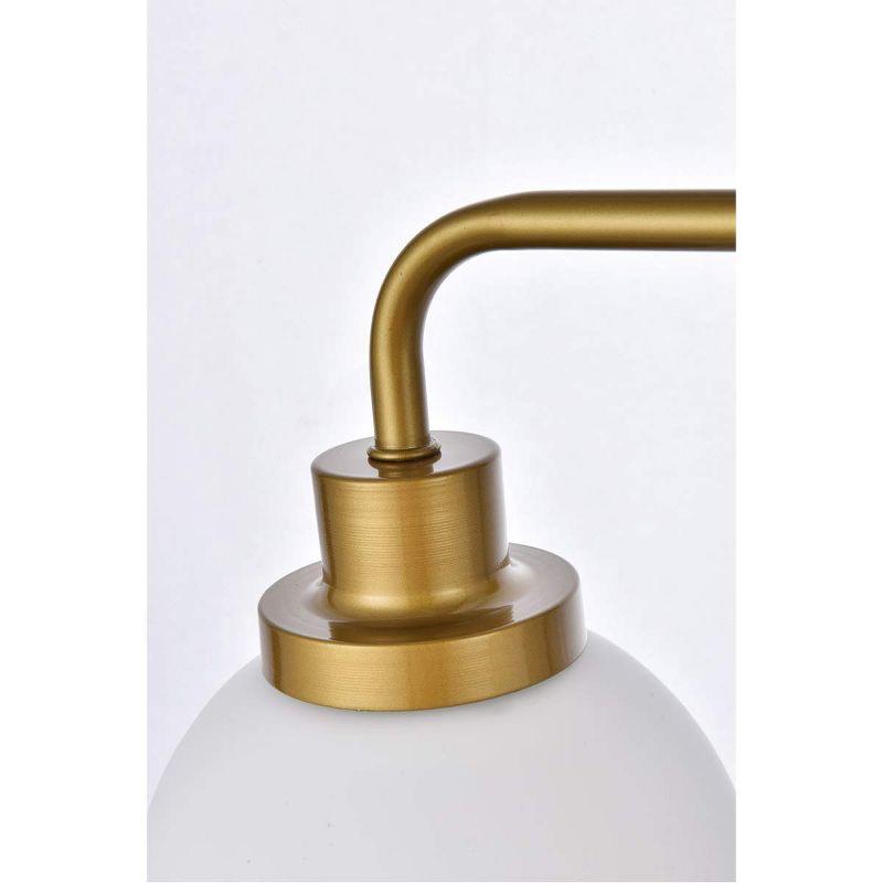 Elegant Lighting Hanson 3 lights bath sconce in brass with frosted shade