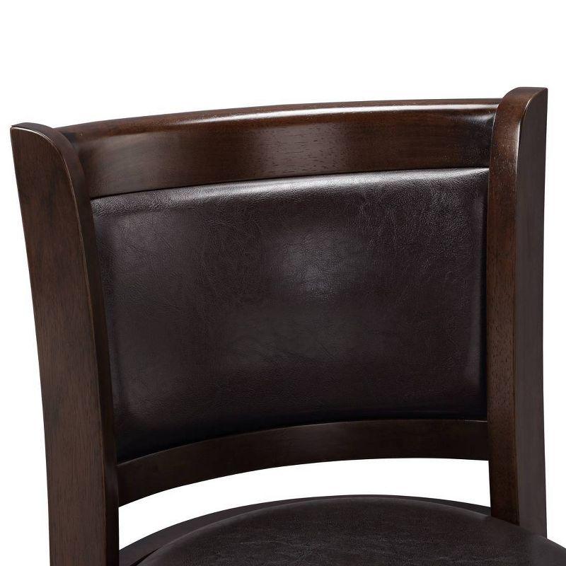 29" Augusta Swivel Barstool Brown - Boraam Industries: Contoured Back, Rubberwood Legs, 300 lbs Capacity
