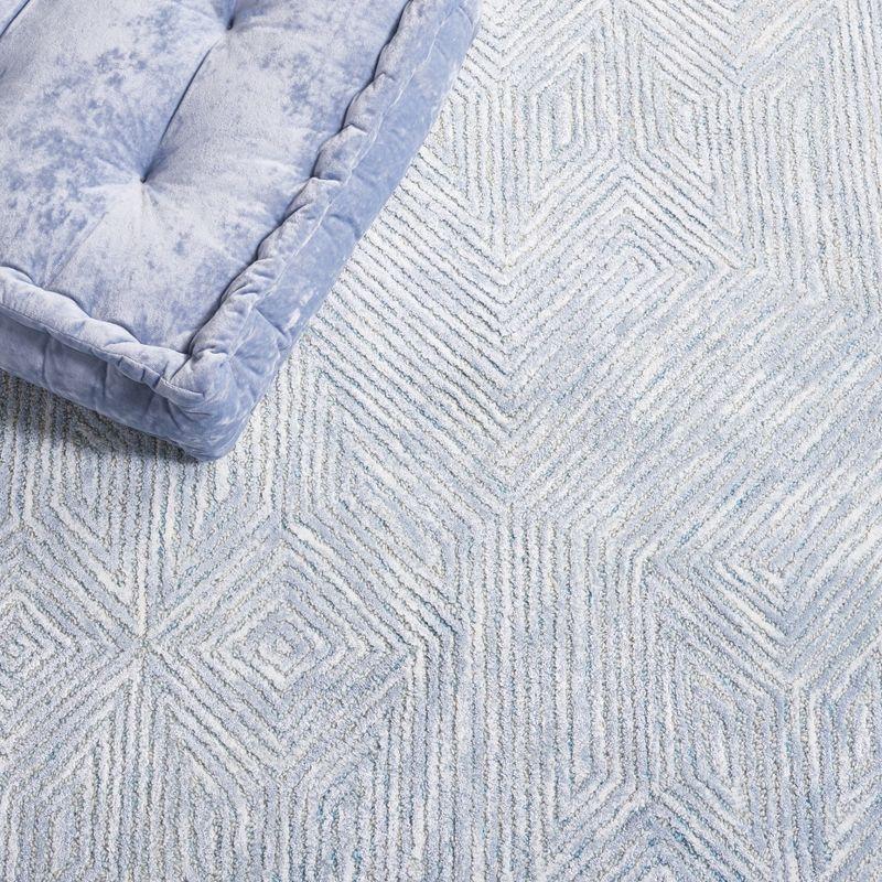 Soho SOH127 Hand Tufted Indoor Area Rug - Blue/Grey - 8'x10' - Safavieh