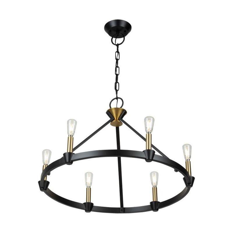 Artcraft Lighting Notting Hill 6 - Light Chandelier in  Black/Brushed Brass