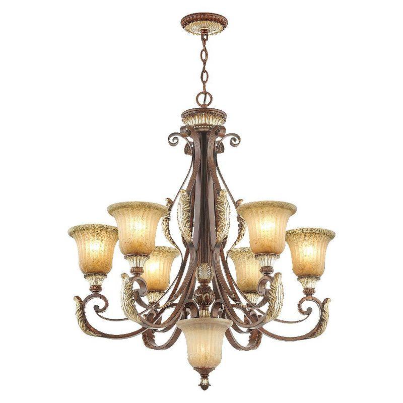 Livex Lighting Villa Verona 6 - Light Chandelier in  Verona Bronze/Aged Gold Leaf