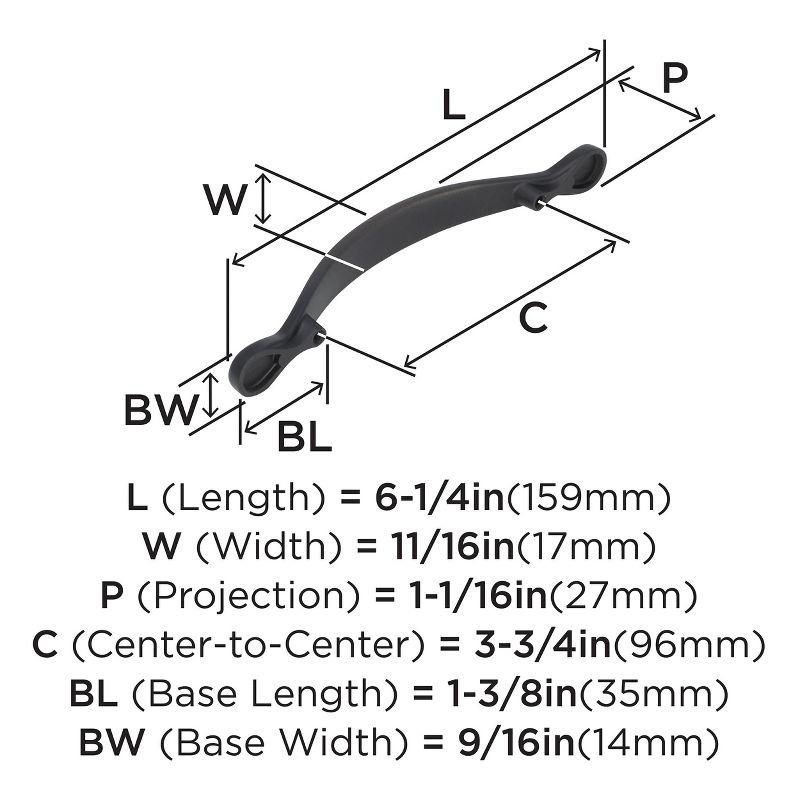 Amerock Inspirations 3-3/4 inch (96mm) Center-to-Center Oil-Rubbed Bronze Cabinet Pull