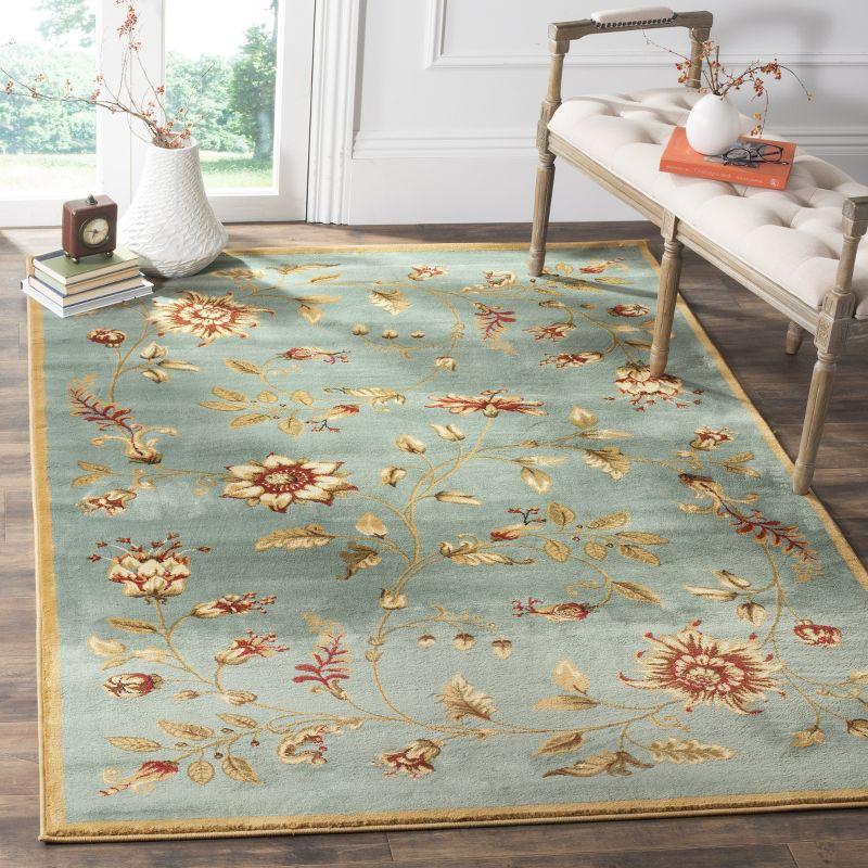 Lyndhurst LNH552 Power Loomed Area Rug - Blue/Multi - 8'9"x12' - Safavieh
