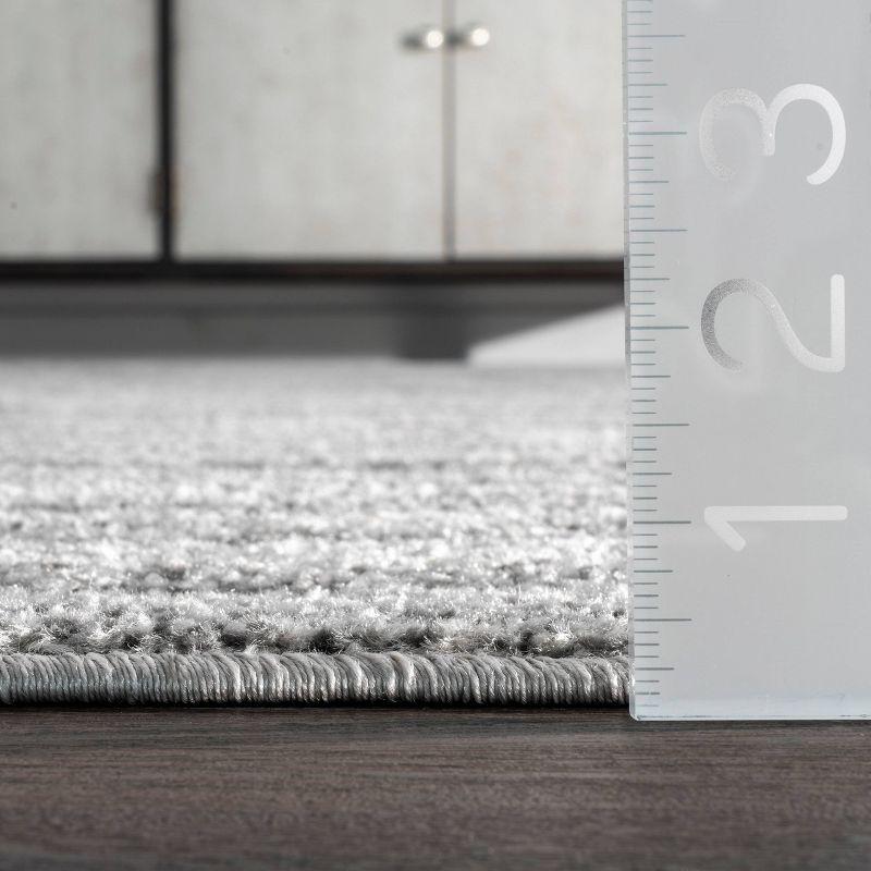 Sherill Abstract Gray Synthetic 5'x8' Easy-Care Area Rug