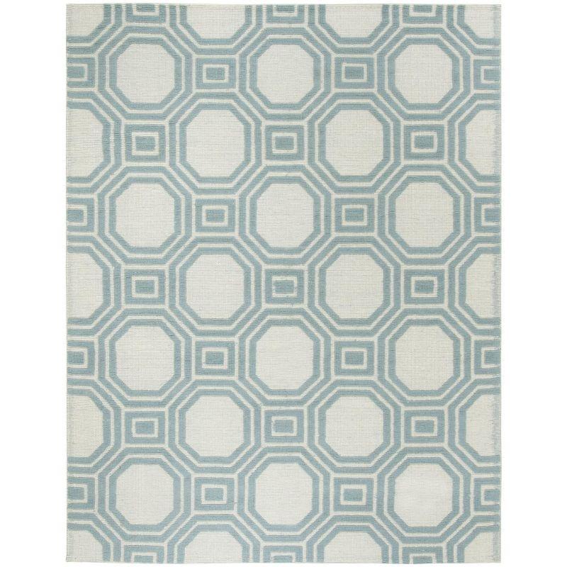 Martha Stewart Puzzle Hand Woven Wool Geometric Rug