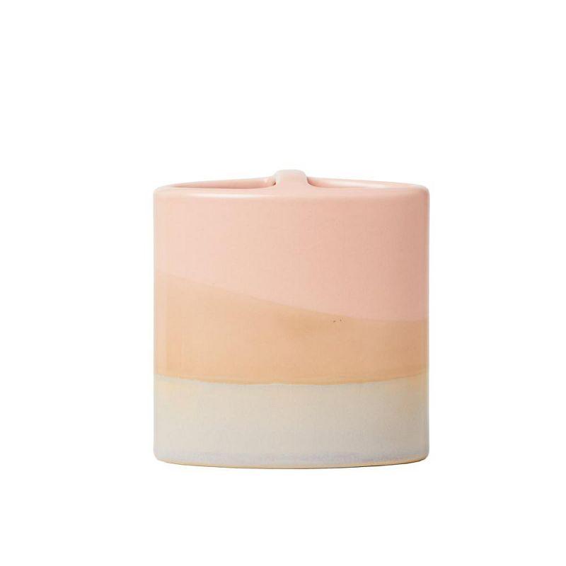 Blush and Neutral Ceramic Toothbrush Holder