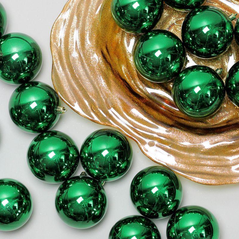 Northlight 32ct Shatterproof Shiny Christmas Ball Tree Ornament Set 3.25" - Green