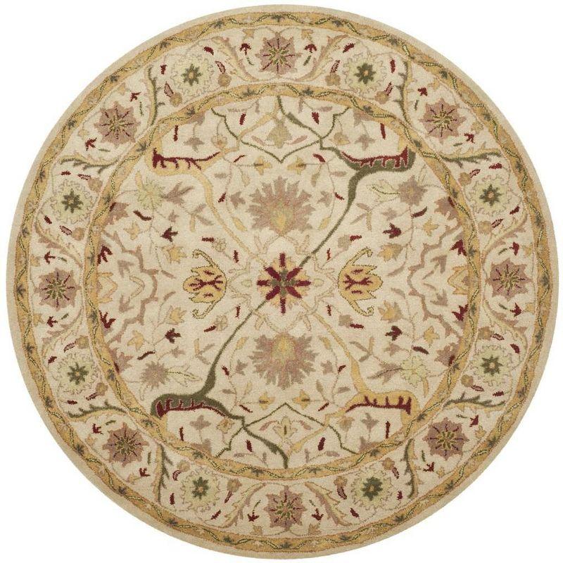 Antiquity AT14 Hand Tufted Indoor Area Rug - Ivory - 6' Round - Safavieh