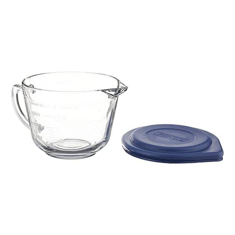 Anchor Hocking Glass Mixing Batter Bowl with Lid 2 Quart