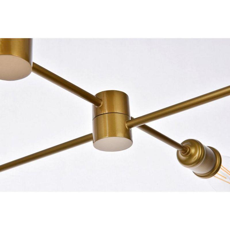 Elegant Lighting Xavier 6 lights pendant in brass