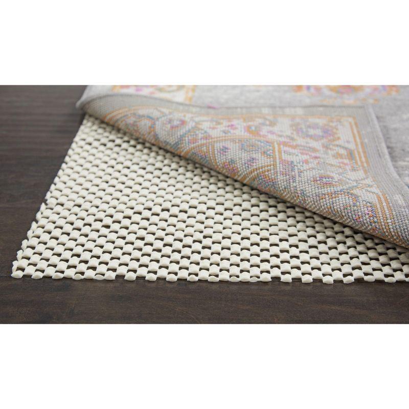 Grid-Loc Ivory 7'6" X 9'8" Non-Slip Rug Pag