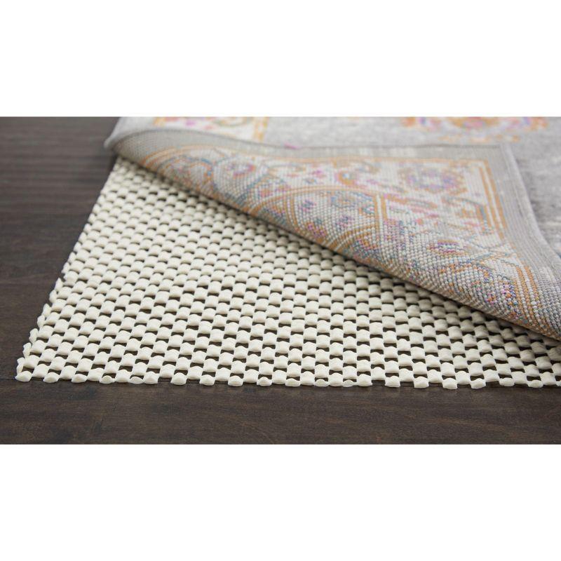 Ivory Grid-Loc Non-Slip Rug Pad for Hard Surfaces, 5'8" x 8'8"