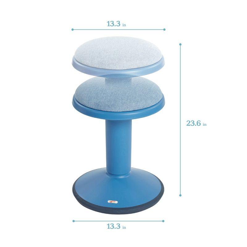 ECR4Kids Sitwell Wobble Stool with Cushion, Adjustable Height, Active Seating