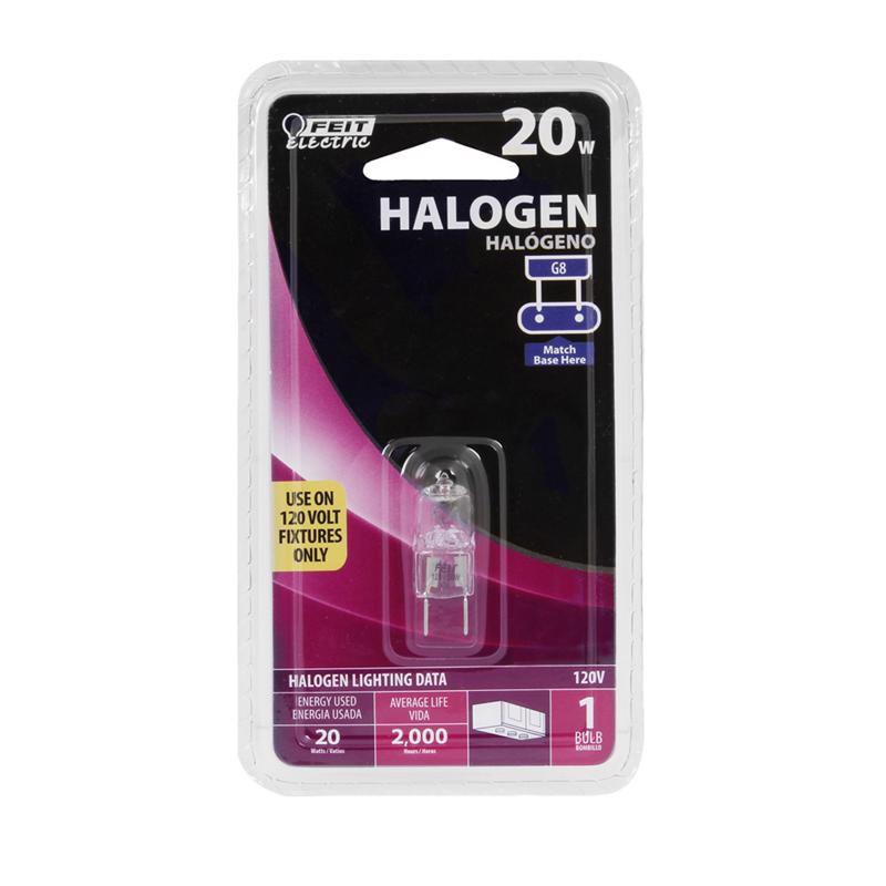 20W Clear Halogen Bi-Pin Bulb for Decorative Lighting