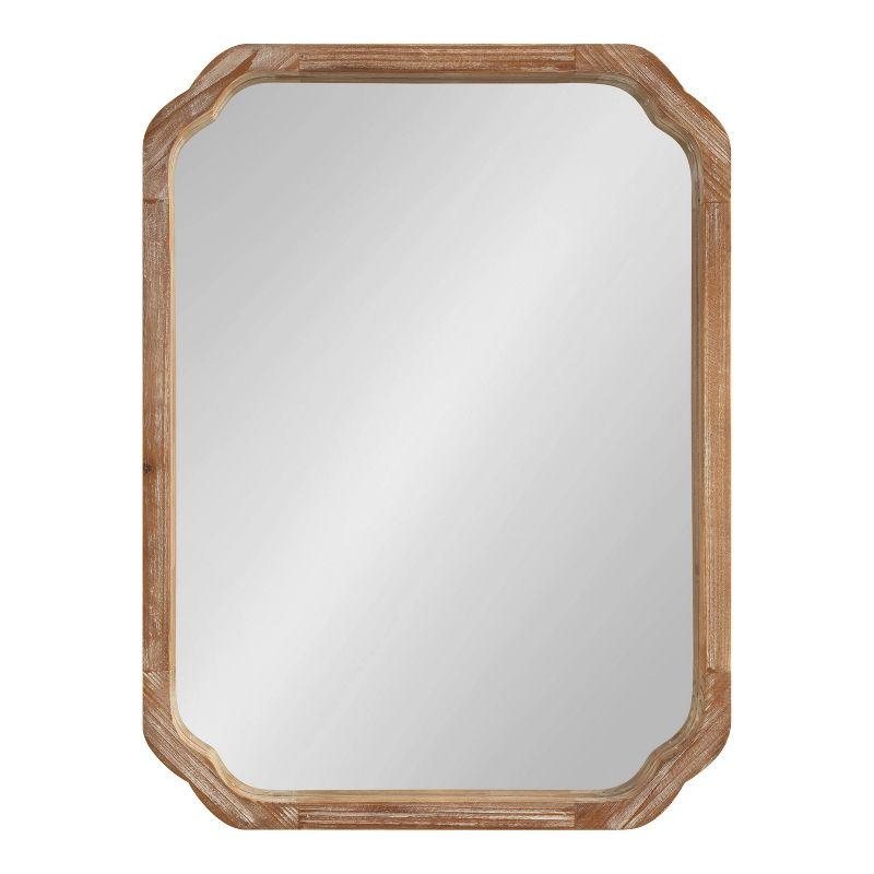 Marston Rustic Brown Solid Wood Rectangular Vanity Mirror