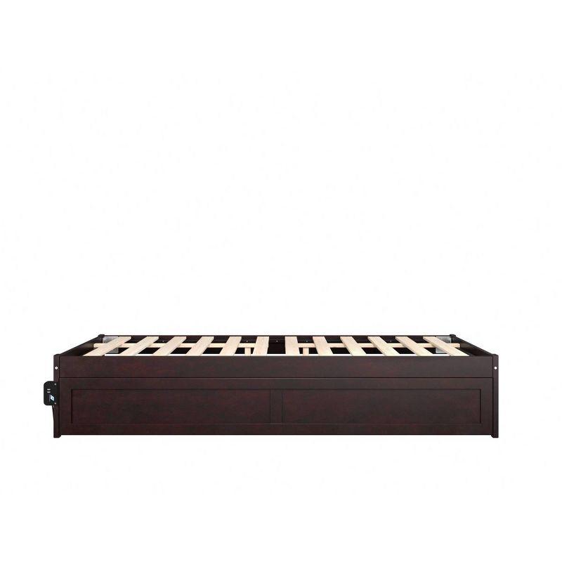 Espresso Full Platform Bed with Twin Trundle and Drawers