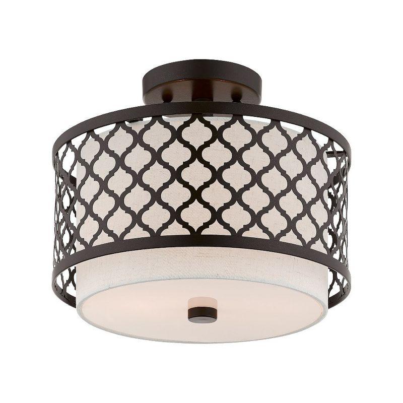 Livex Lighting Arabesque 2 - Light Semi-Flush Mount in  English Bronze