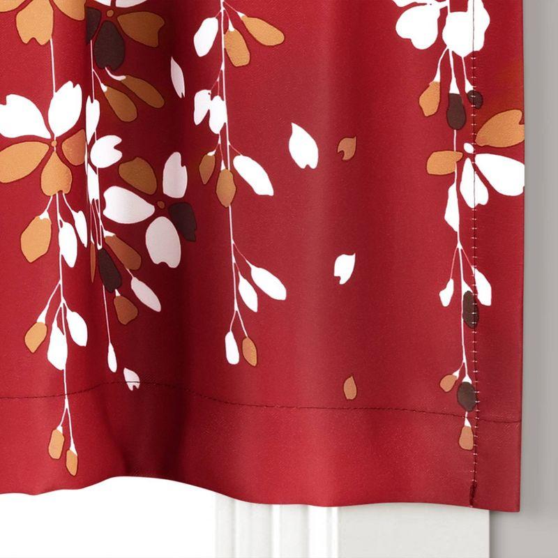 Lush Decor Floral Tailored 52'' W Window Valance