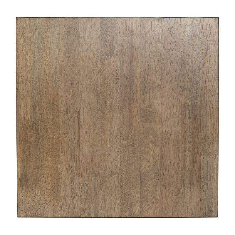 Taylor & Logan Cammie End Table Rustic Brown: Solid Wood, Trestle Base, 19.75" Height