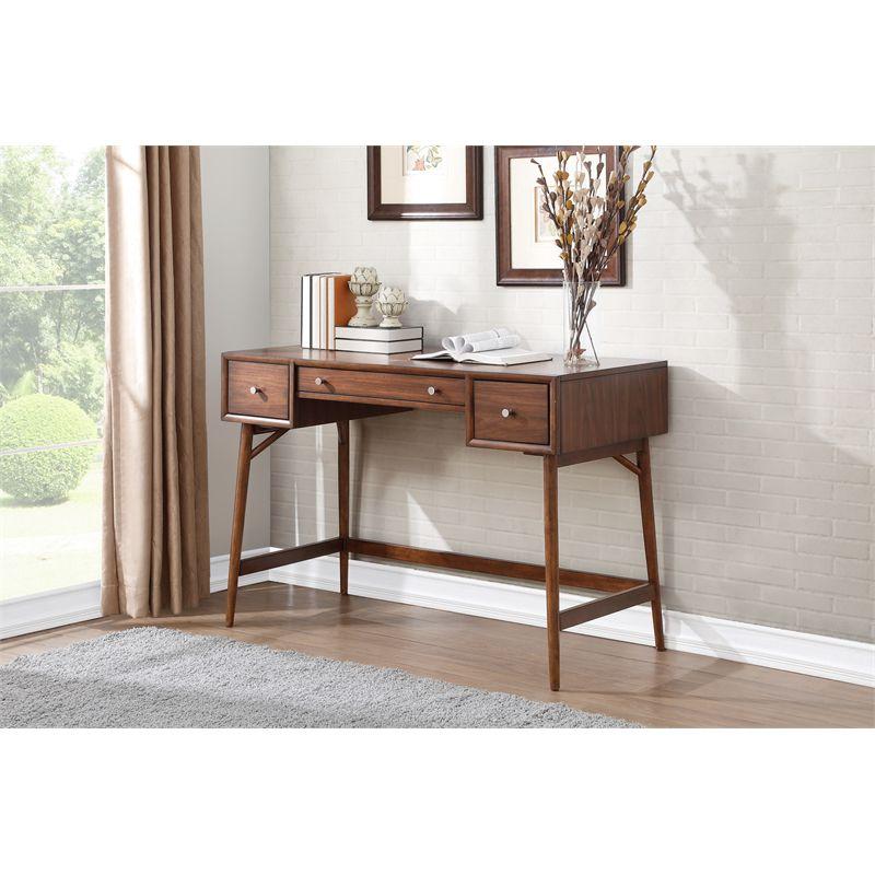 Frolic Wood Counter Height Writing Desk in Brown - Lexicon