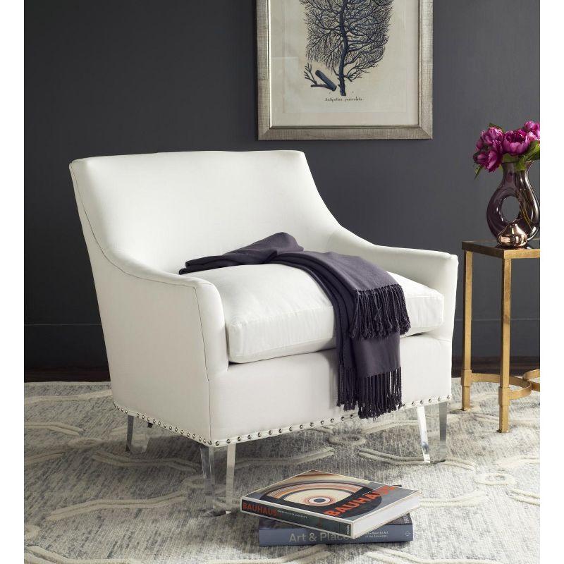 Burbank Acrylic Club Chair - MCR4214 - White/Clear - Safavieh