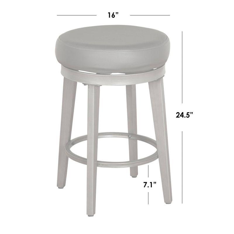 2pc 24" Linden Swivel Counter Height Barstools Gray - angelo:HOME