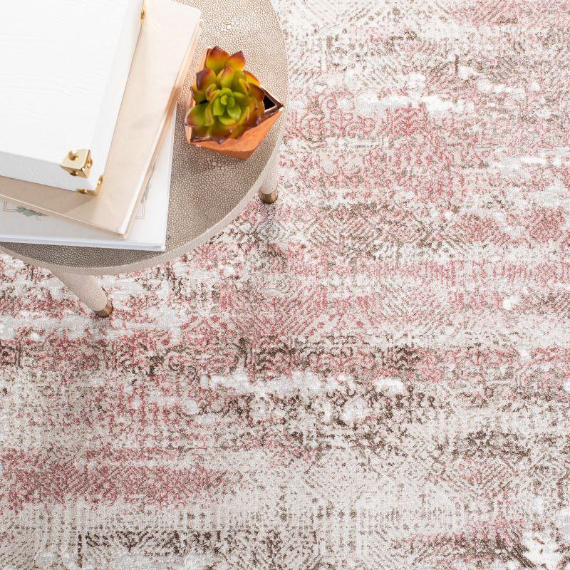 Meadow 500 MDW585 Power Loomed Indoor Accent Rug - Beige/Pink - 3'x5' - Safavieh