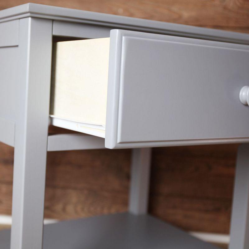 Max & Lily Nightstand with Storage Drawer, Small Solid Wood Bedside, Side Tables for Bedroom