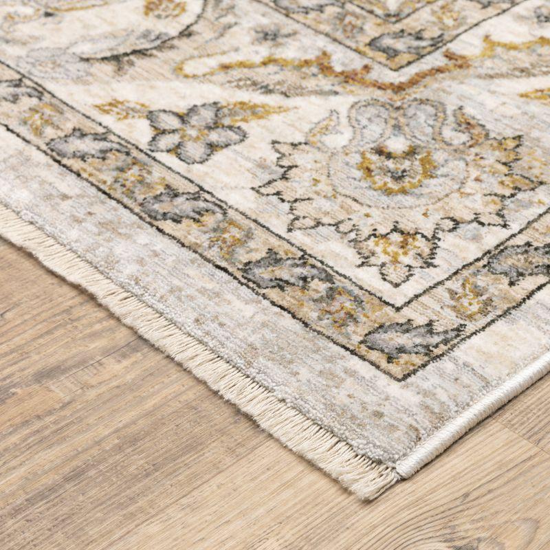 Oriental Weavers Maharaja 070W1 Ivory/ Grey Indoor Area Rug - 6'7" x 9'6"