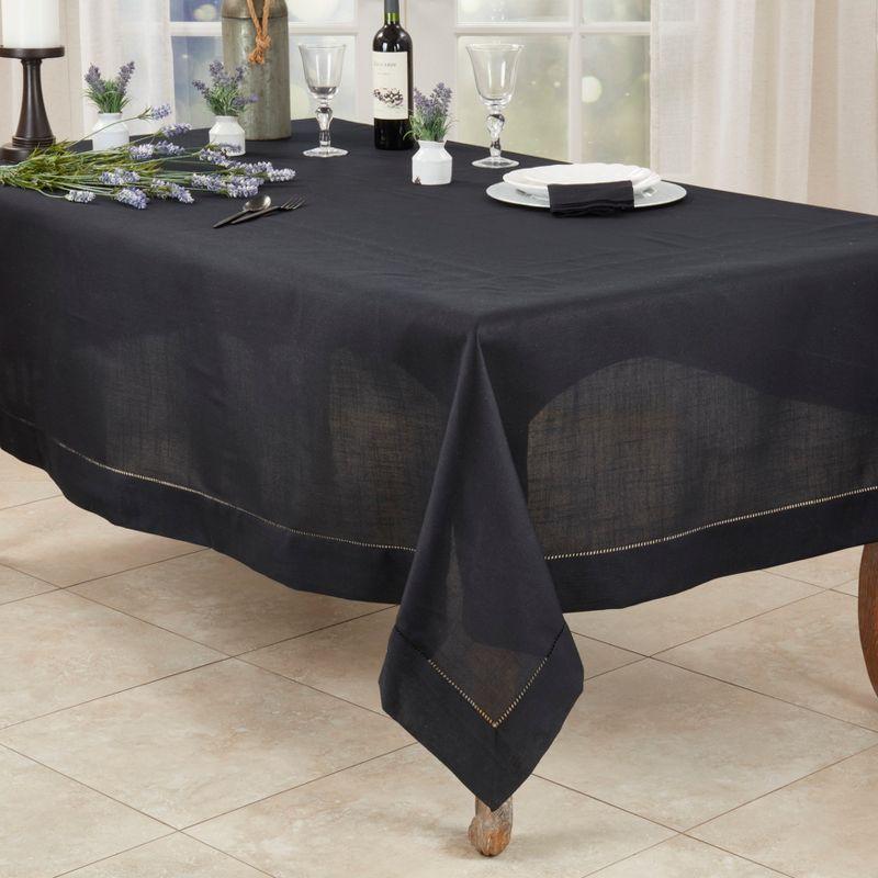 Saro Lifestyle Classic Hemstitch Border Tablecloth