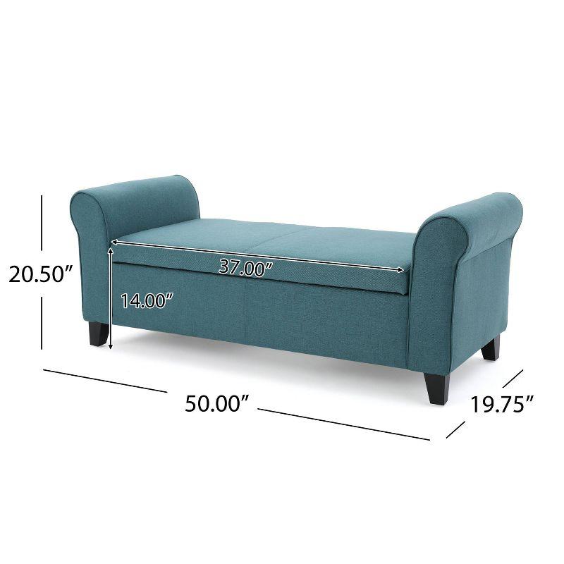 Hayes Armed Storage Ottoman Bench - Christopher Knight Home