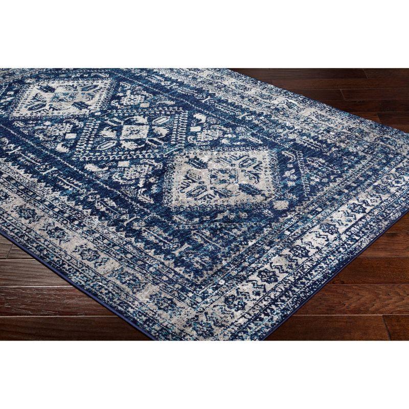 Elegance Gray Synthetic 63'' Rectangular Easy-Care Rug