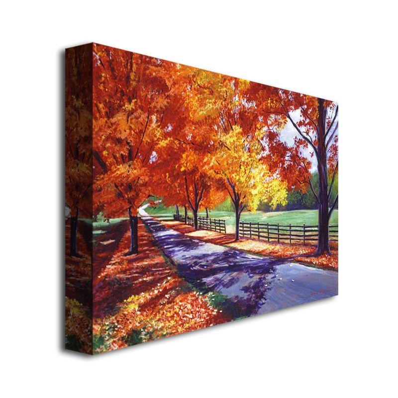 October Road Autumn Landscape Canvas Painting