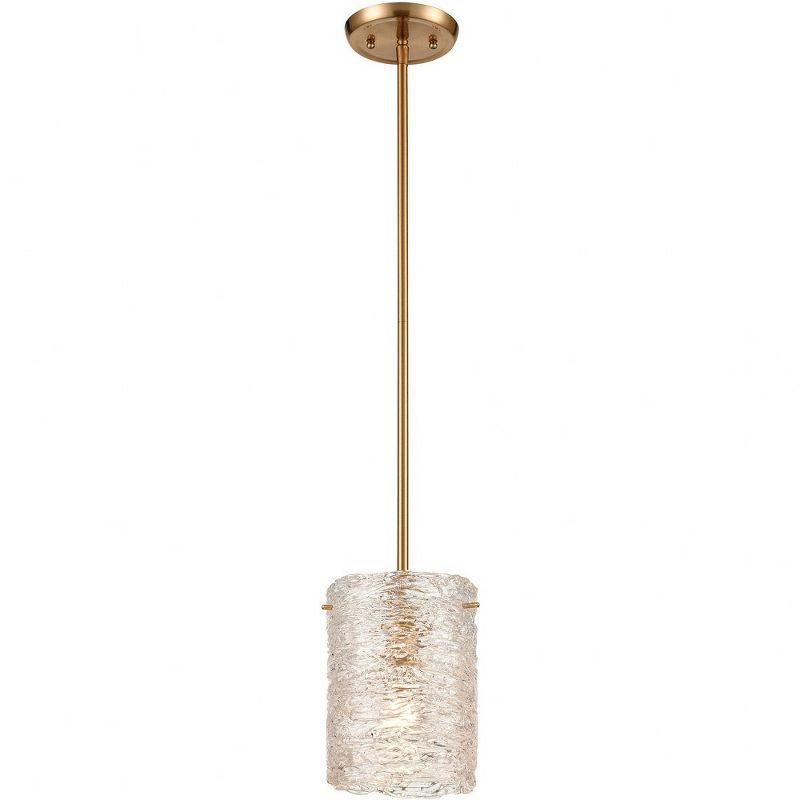 Elk Home Chiseled Ice 1 - Light Pendant in  Satin Brass