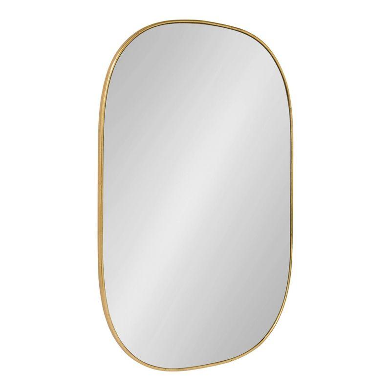 Gold Rectangular Wood Full Length Wall Mirror