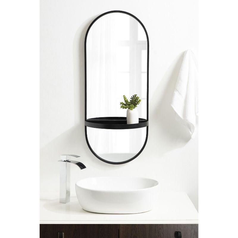 Kate and Laurel Estero KD Metal Wall Mirror with Shelf