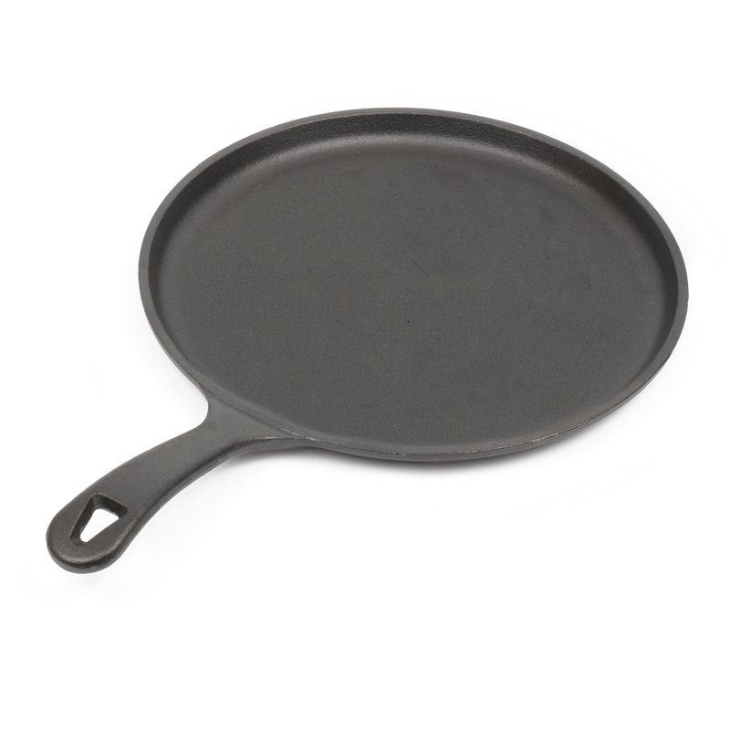 Commercial CHEF 10.5 Inch Preseasoned Cast Iron Round Griddle Pan