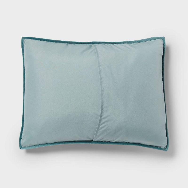 Velvet Kids' Sham Pillow Twilight Green - Pillowfort™: Standard Size, Machine Washable, OEKO-TEX Certified