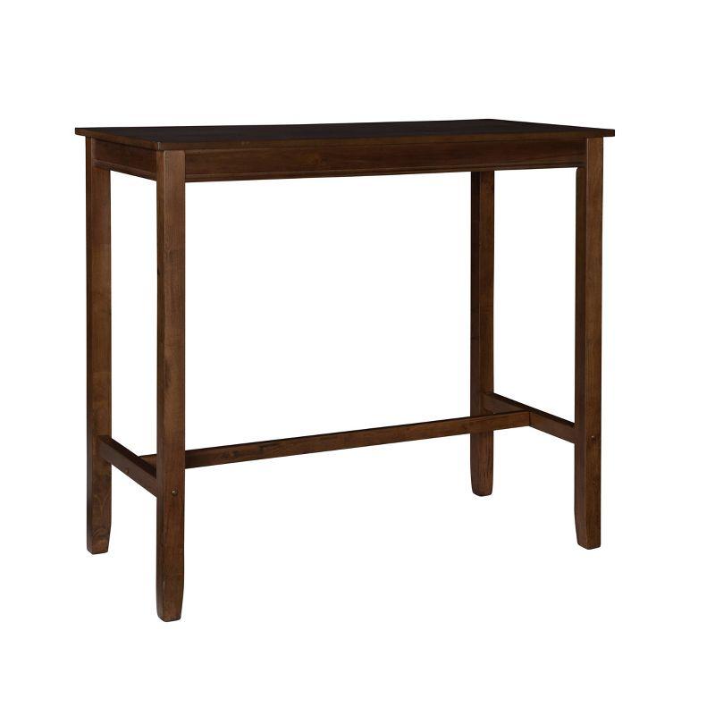 Linon 3pc Claridge Backless Stools Bar Height Dining Set Rustic: Pub Table with Upholstered Seating